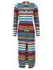 Mo5Ch1No Jeans Striped Cardigan