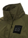 Ganni Green Nylon Windbreaker