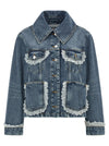 Ganni Denim And Lace Jacket