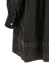 Ganni Black Washed Mini Shirt Dress