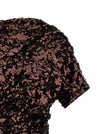 Ganni Brown Sequins Mini Dress
