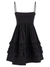 Ganni Black Mini Frill Dress