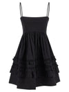 Ganni Black Mini Frill Dress