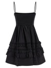 Ganni Black Mini Frill Dress