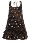 Ganni Check Flower Dress