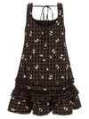 Ganni Check Flower Dress