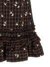 Ganni Check Flower Dress