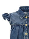 Ganni Denim Ruffle Top