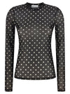 Ganni Printed Sheer Sweater