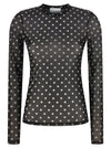 Ganni Printed Sheer Sweater