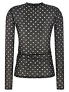 Ganni Printed Sheer Sweater