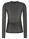 Ganni Printed Sheer Sweater