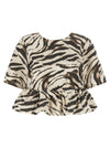 Ganni Zebra Denim Top