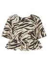 Ganni Zebra Denim Top