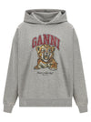 Ganni Grey Tiger Hoodie