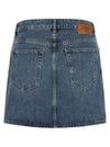 Ganni Denim And Lace Skirt