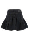 Ganni Lurex Denim Skirt