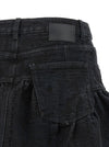 Ganni Lurex Denim Skirt