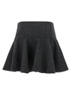 Ganni Pinstriped Flannel Skirt