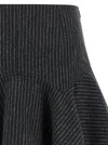 Ganni Pinstriped Flannel Skirt