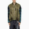 Maison MIHARA YASUHIRO Hollowed-Out khaki bomber jacket