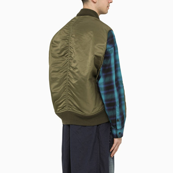 Maison MIHARA YASUHIRO Hollowed-Out khaki bomber jacket