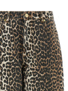 Ganni Leopard Printed Stary Jeans