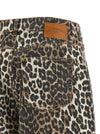 Ganni Leopard Printed Stary Jeans