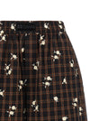 Ganni Check Flower Bermuda Shorts