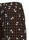 Ganni Check Flower Bermuda Shorts