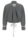 Ganni Cropped Shirt With Lace