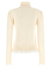 Ganni Turtleneck Sweater With Lace Trim