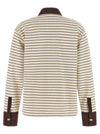 Ganni Striped Cotton Polo Shirt