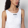 Moschino White tank top in cotton with laces