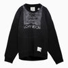 Maison MIHARA YASUHIRO Black cotton sweatshirt with double neckline