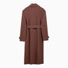 Harris Wharf London Trench-coat marron à double boutonnage avec ceinture