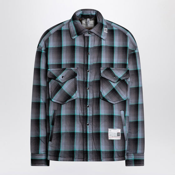 Maison MIHARA YASUHIRO Blue padded shirt with Check pattern