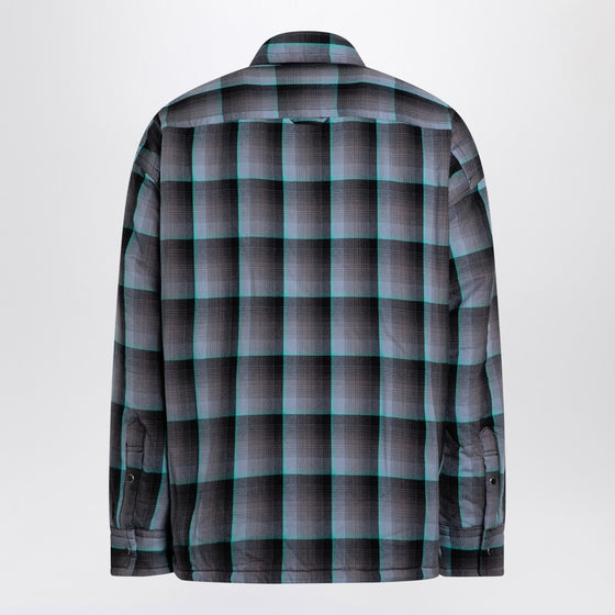 Maison MIHARA YASUHIRO Blue padded shirt with Check pattern
