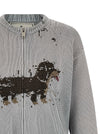 Maison Mihara Yasuhiro Dog Jacquard Knit Cardigan