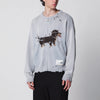 Maison MIHARA YASUHIRO Jacquard cardigan with dachshund in distressed cotton blend