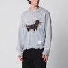Maison MIHARA YASUHIRO Jacquard cardigan with dachshund in distressed cotton blend