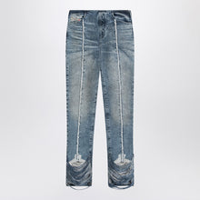  Diesel Bootcut jeans D-Ginna blue washed effect