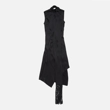  Acne Studios Black satin dress with scarf