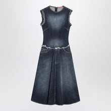 Acne Studios Blue layered denim midi dress
