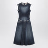 Acne Studios Blue layered denim midi dress