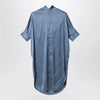 Acne Studios Satin tunic dress Dirty blue