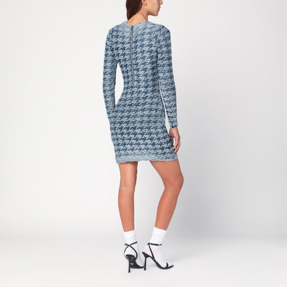 Diesel Blue/light grey patterned dress