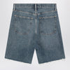 AGOLDE Raw-cut blue denim shorts