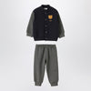 Il Gufo Blue/black fleece suit