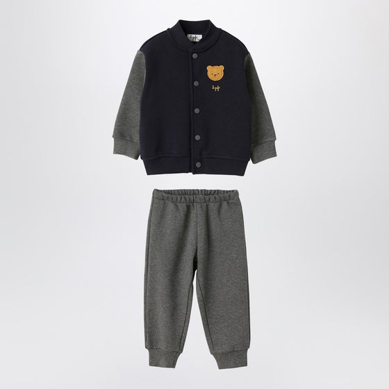 Il Gufo Blue/black fleece suit